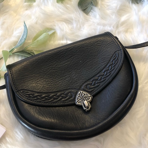 Oberon Designs Bags Oberon Design Lilah Black Leather Handbag